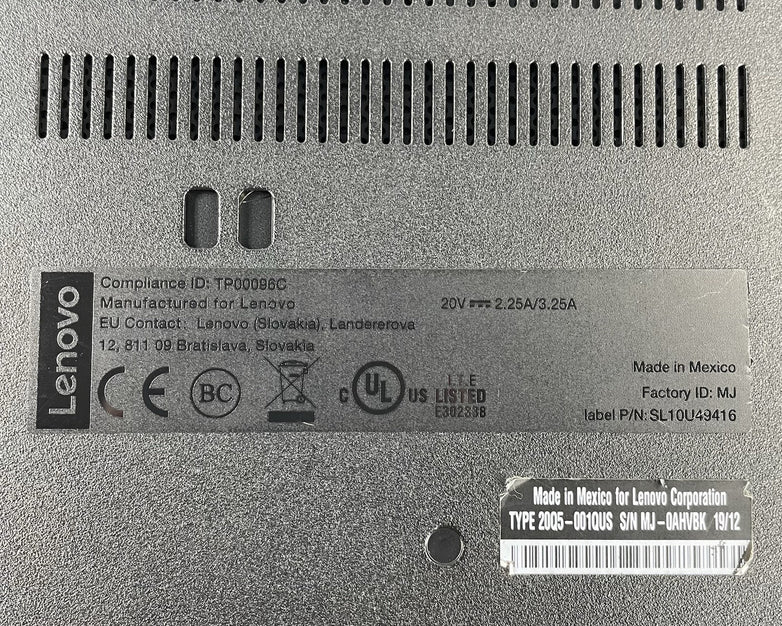 Lenovo ThinkPad L490 14" i5-8250U 1.60 GHz 8 GB RAM No SSD/OS -  Bad Corner