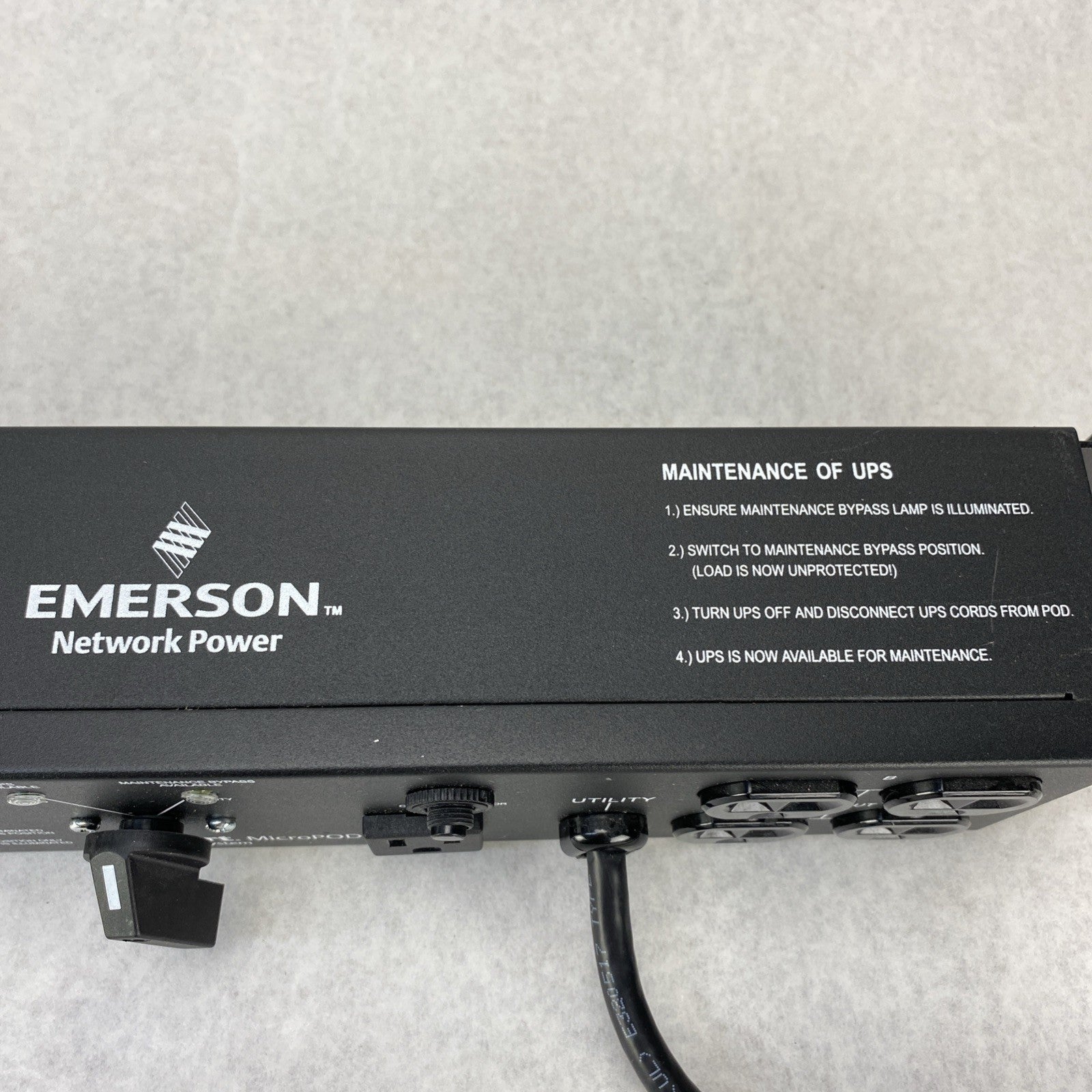 Emerson MP2-115A Liebert MicroPOD AC Power System 120V 12A10