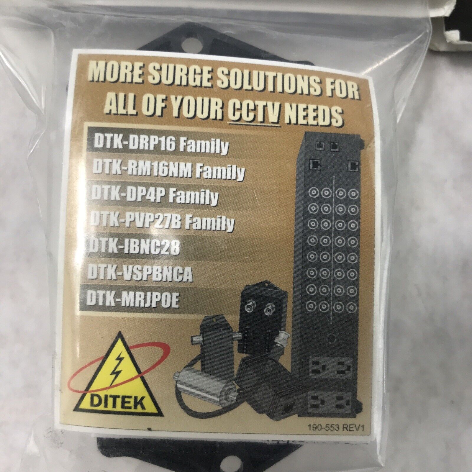 Ditek DTK-PVP27BTPV Analog HDCCTV Camera Surge Protection (Lot of 2)