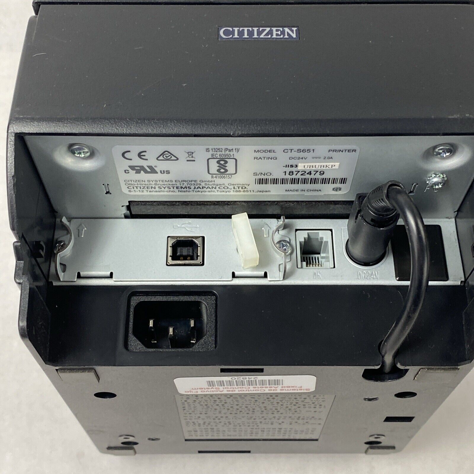 Citizen Systems CT-S651 Thermal Printer Parts or Repair