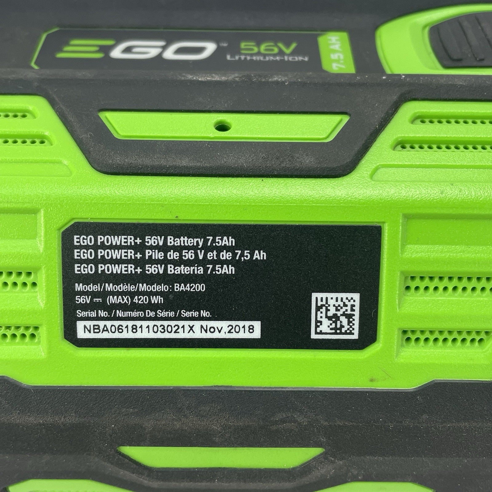 EGO BA4200T 56V Lithium Ion ARC 7.5 AH Battery Parts3