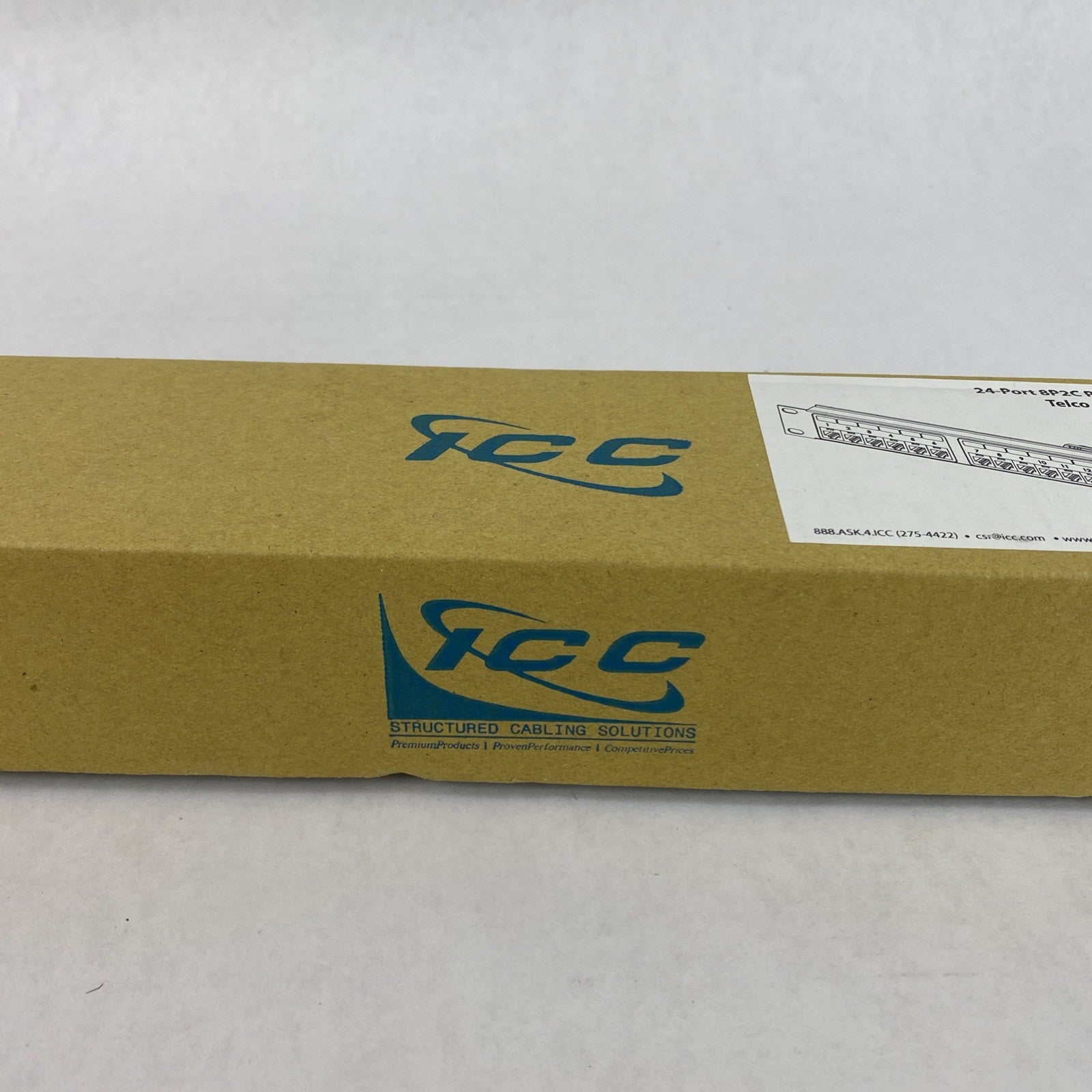 ICC 24- port 8P2C Patch Panel with 50-Pin Female Telco Connector 1 Rack Mount 3