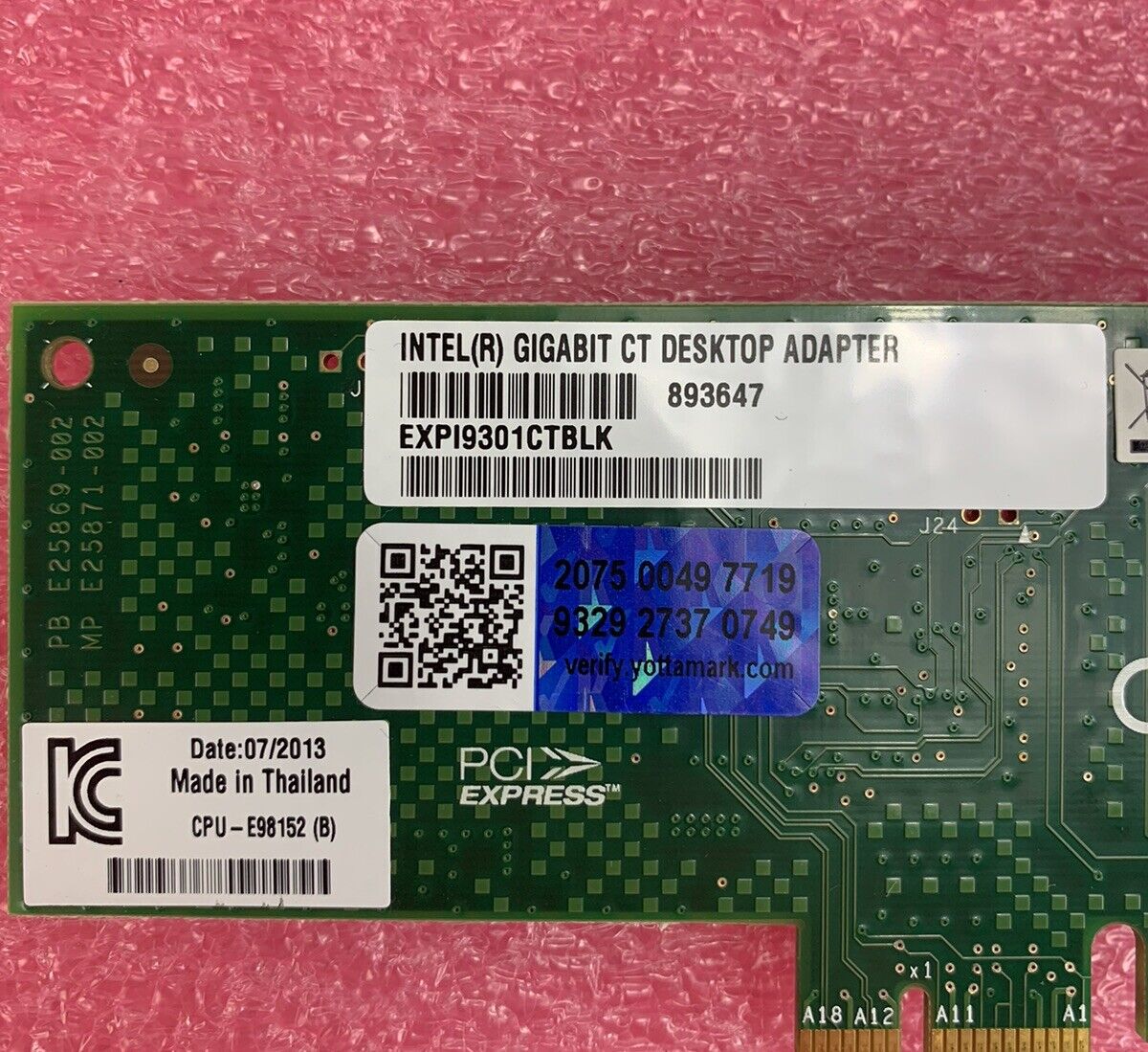 Intel (R) Gigabit CT Desktop Adapter EXP19301CT