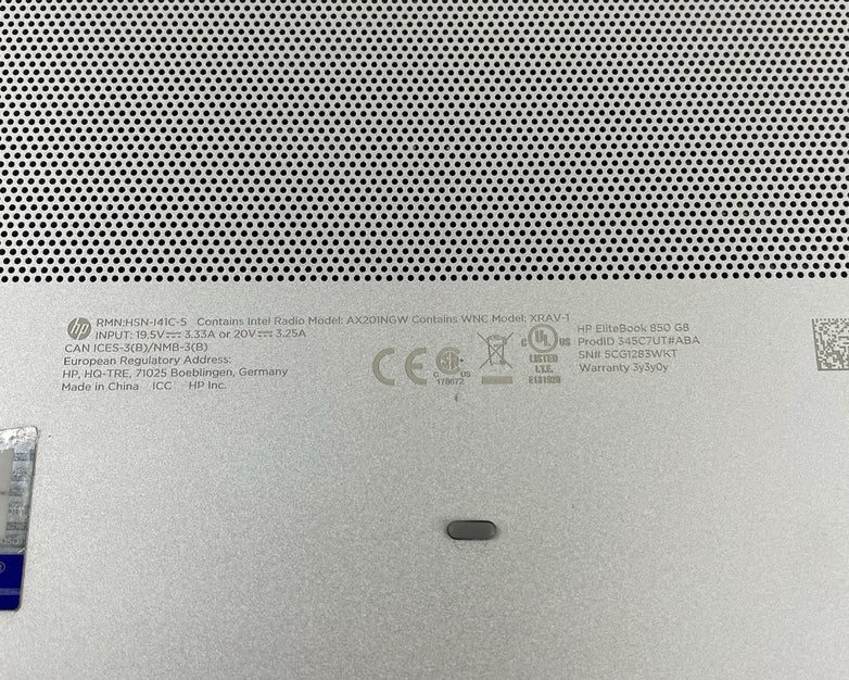 HP EliteBook 850 G8 15.6" i5-1145G7 2.60 GHz 8 GB RAM No SSD/OS/AC/Batt - Rubber