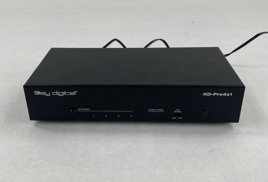 Key Digital KD-Pro4x1 HDMI Video Switcher No AC Adapter Power Tested