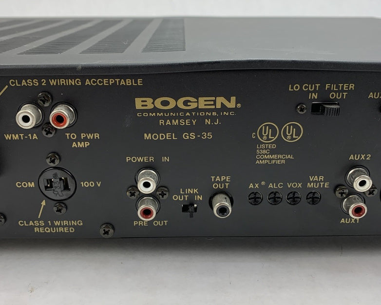 Bogen GS-35 Gold Seal Series Public Address Amplifier - Tested