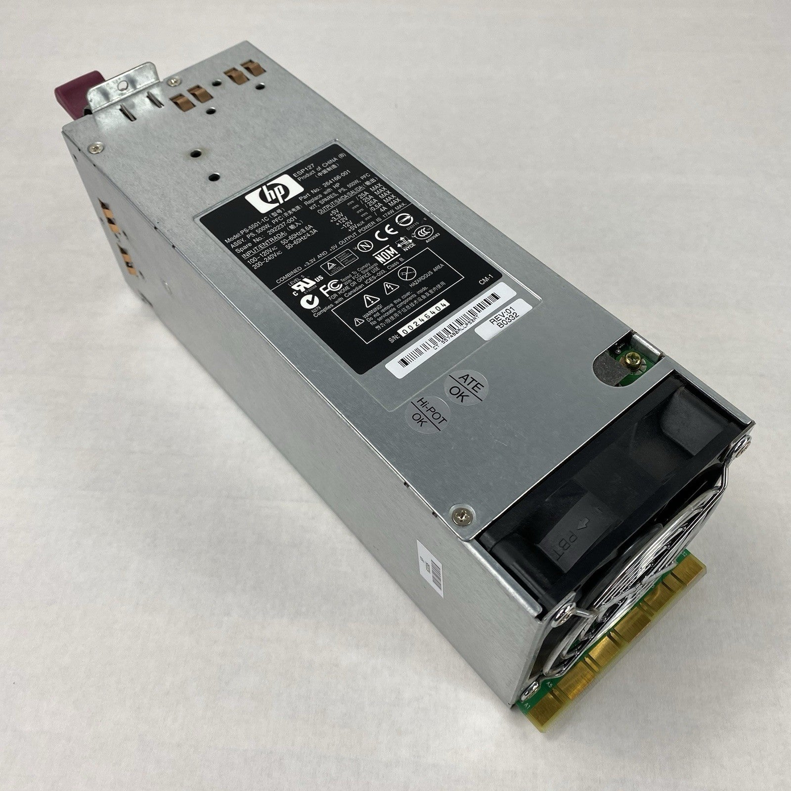 HP PS-5501-1C 264166-001 500W Power Supply