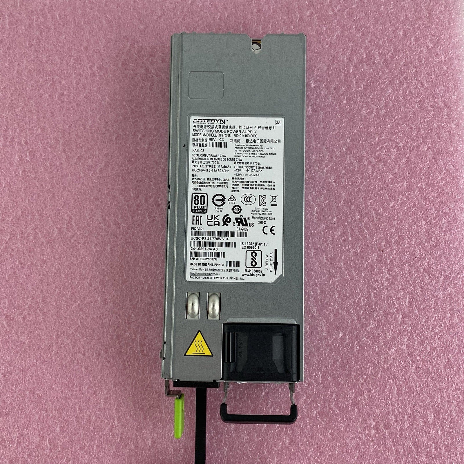 Artesyn 700-014160-0000 Switching Power Supply 770W Power Tested2