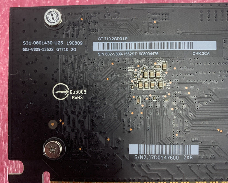 MSI NVIDIA GeForce GT 710 2GD3 LP Graphics Card 2GB DDR3 - Tested