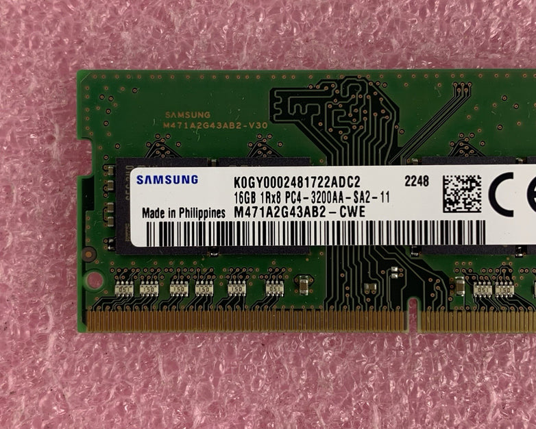 Samsung M471A2G43AB2-CWE  16 GB DDR4 SO-DIMM PC4-3200 260-Pin Laptop Memory Ram