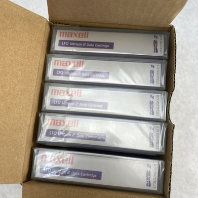Lot( 5 ) Maxell 183850 LTO Ultrium 2 Data Cartridge 200GB 609m New SEALED