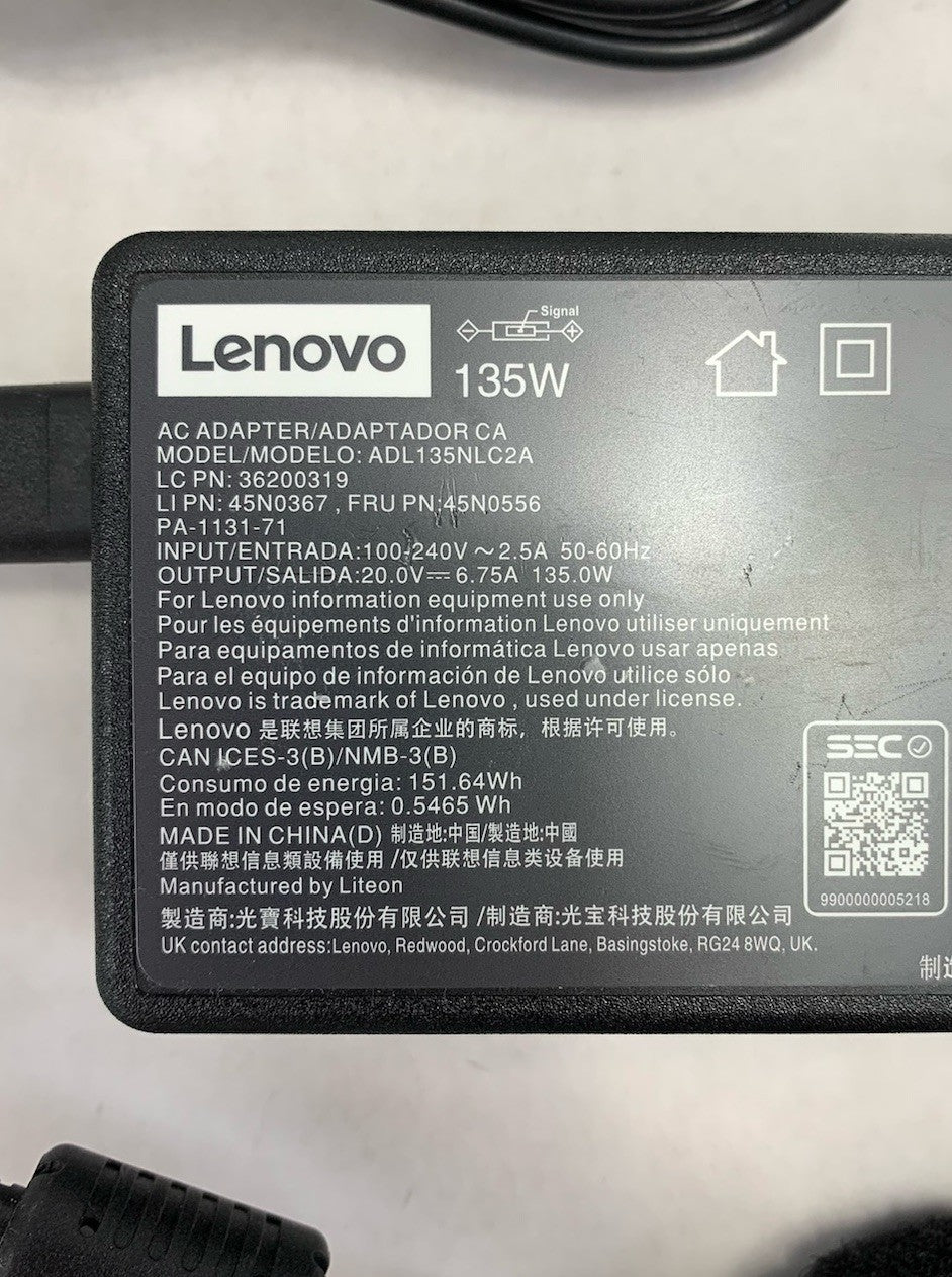 Lenovo ADL135NLC2A 135W 20V 6.75A AC Adapter Power Supply (Lot of 2)
