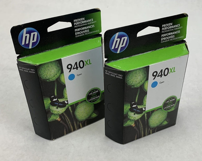 HP Officejet Pro 940XL C4907AN Cyan Ink Exp. June 2018 (Lot of 2)