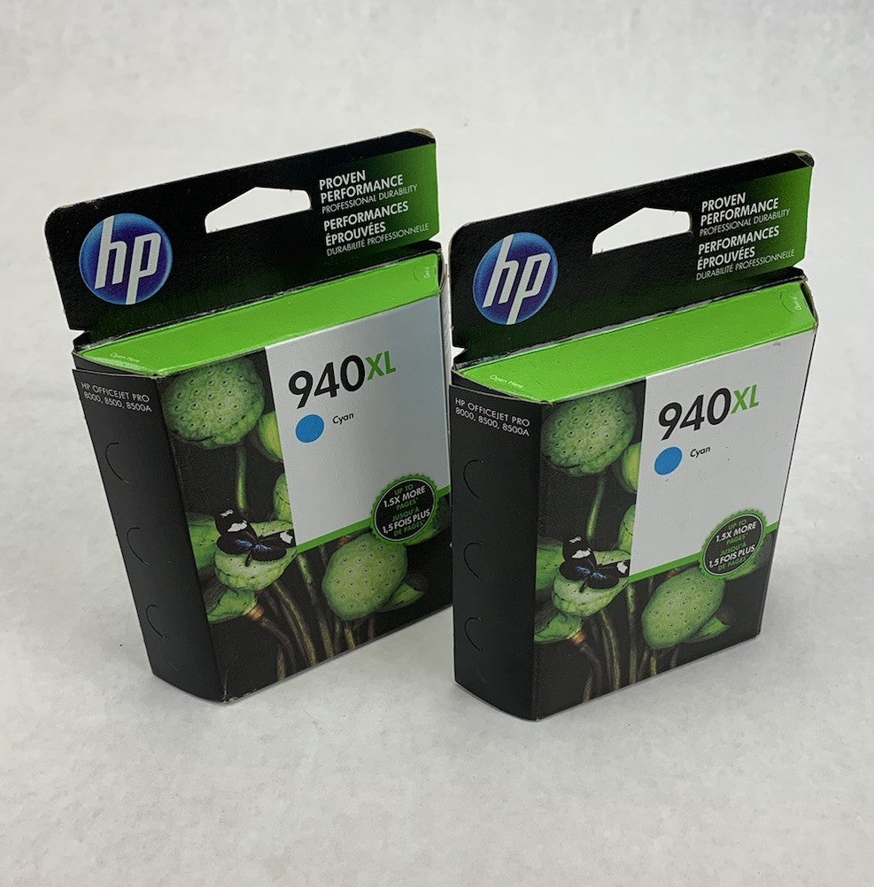 HP Officejet Pro 940XL C4907AN Cyan Ink Exp. June 2018 (Lot of 2)