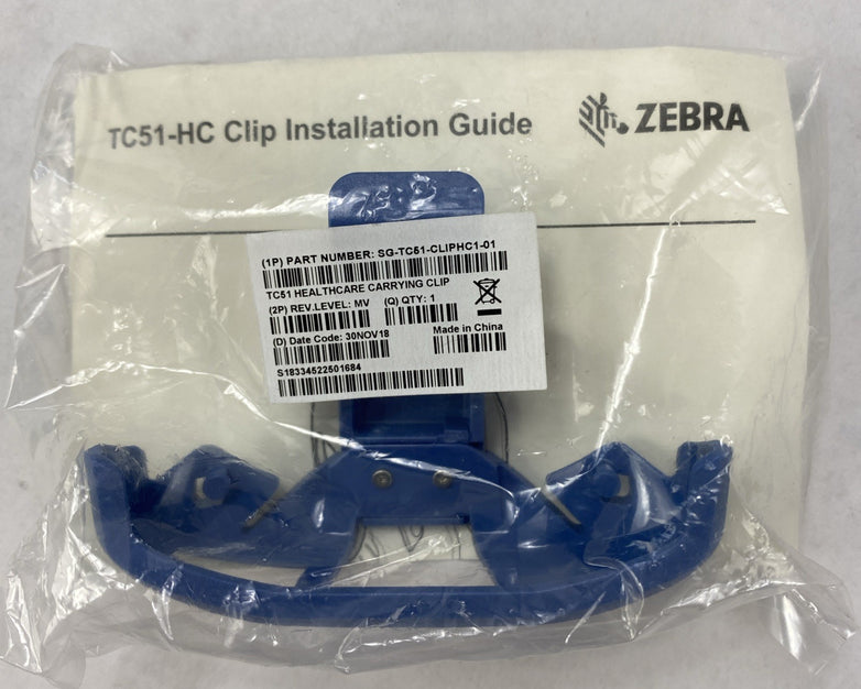Zebra SG‑TC51‑CLIPHC1‑01 Plastic Carrying Clip Lot of 10