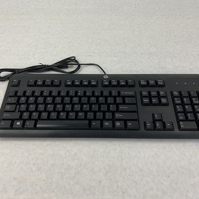 OEM Genuine HP Computer PC Desktop USB Slim US Keyboard Black KB57211 - Untested