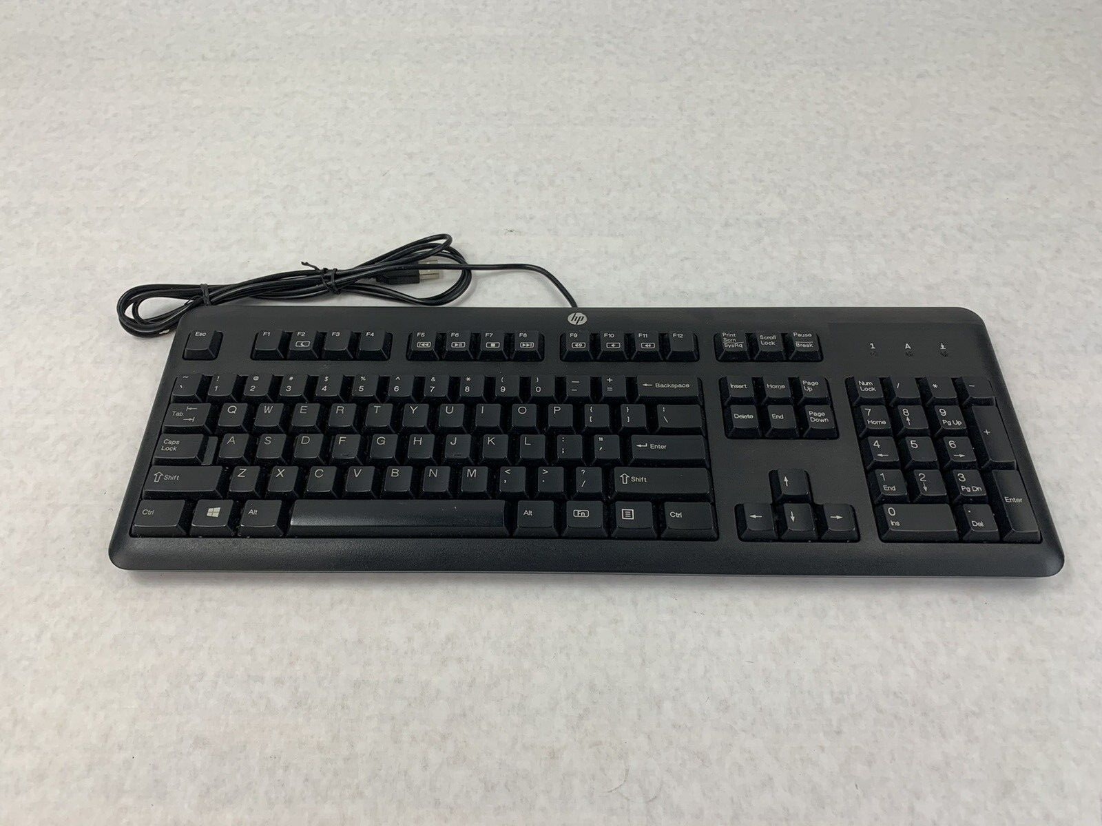 OEM Genuine HP Computer PC Desktop USB Slim US Keyboard Black KB57211 - Untested