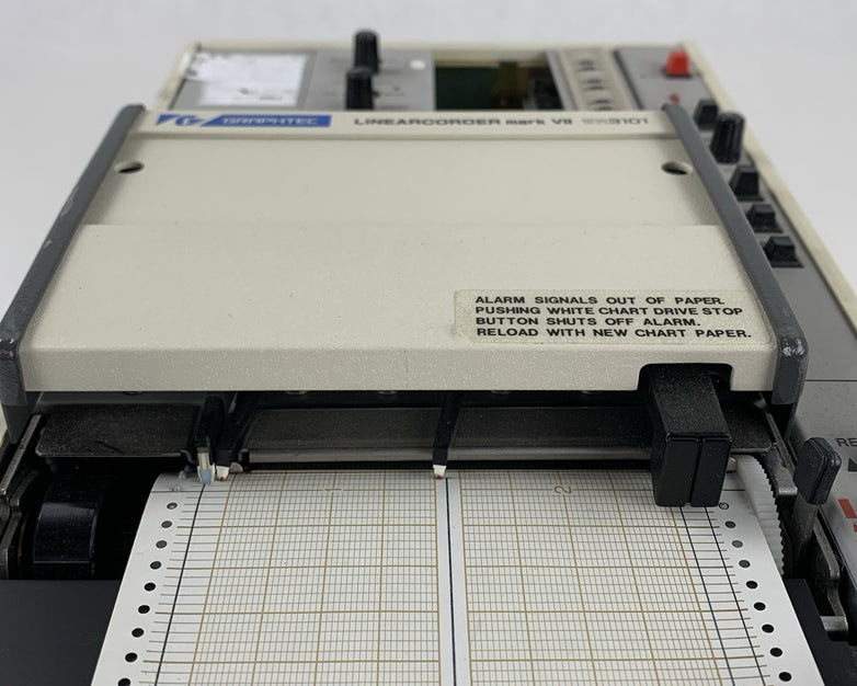 Graphtec WR3101 Linearcorder Mark VII Powers and Prints Not Fully Tested