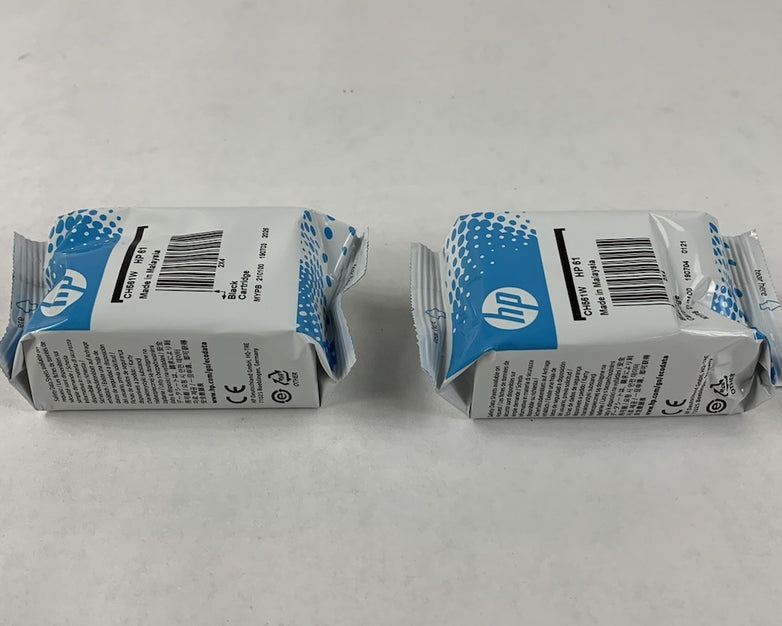 HP 61 + 61 Black Ink Cartridge Twin-Pack Exp. Jul 2021 - Open Box