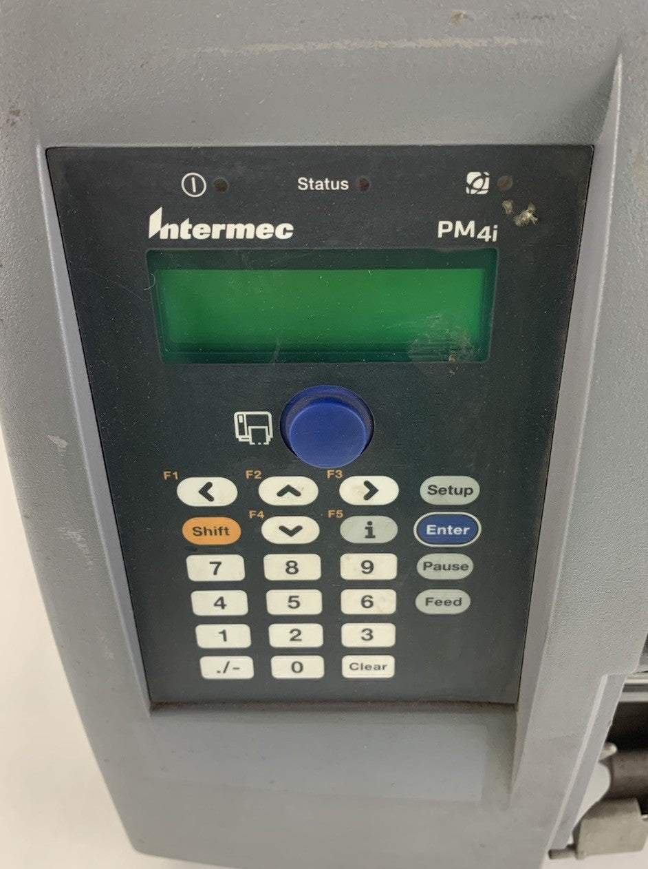 Intermec PM4i 203dpi IPL Thermal Label Printer - Tested Missing Front Door2