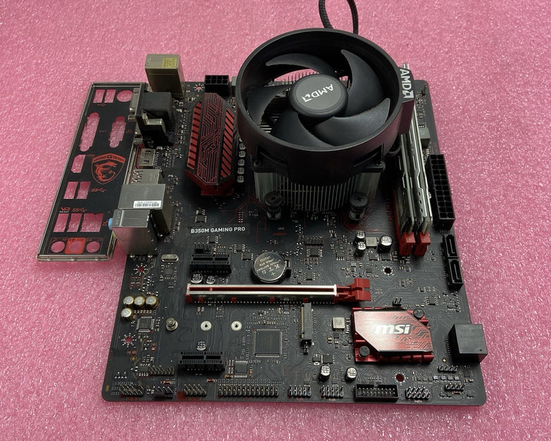 MSI MS-B350M Gaming Pro Motherboard AMD Ryzen 5 1600 3.2GHz 16GB RAM w/IO Shield