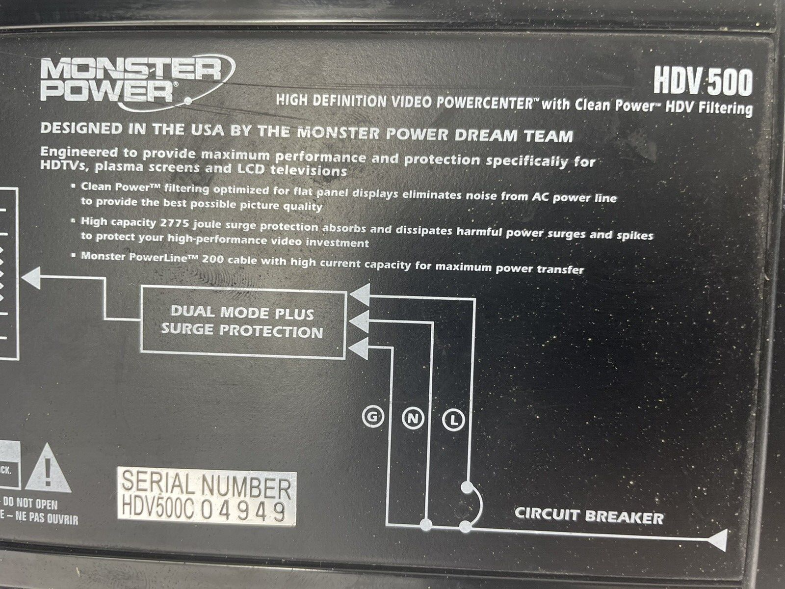 Monster Power HDV 500 HFTS PowerLine Surge Protector