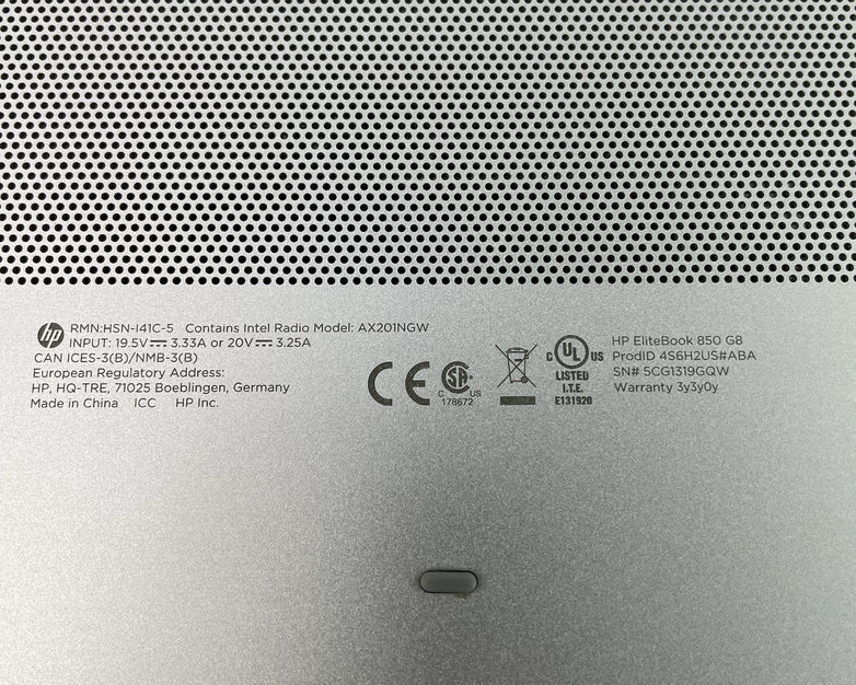 HP EliteBook 850 G8 15.6" i7-1185G7 3.00 GHz 8 GB RAM No SSD/OS/AC