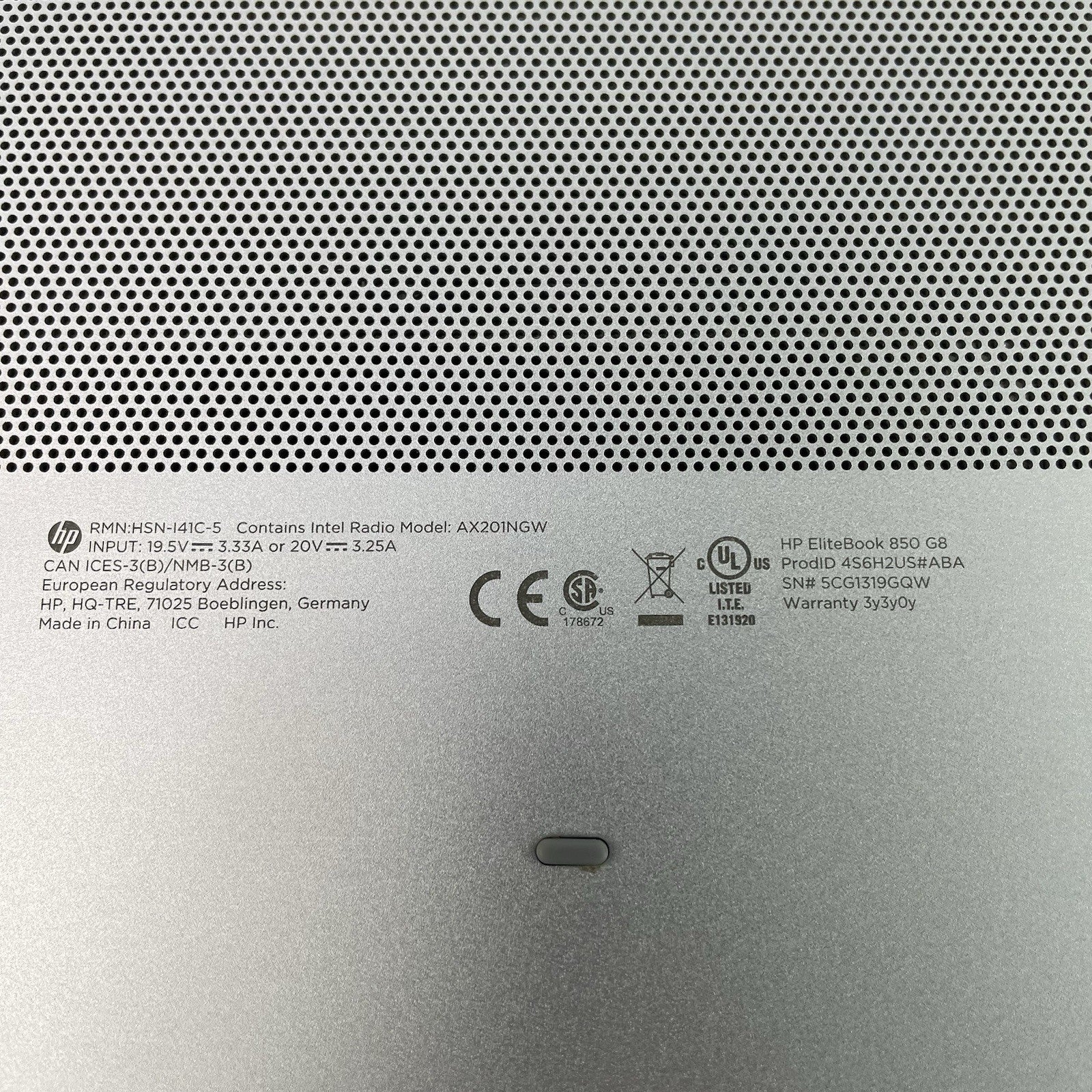 HP EliteBook 850 G8 15.6" i7-1185G7 3.00 GHz 8 GB RAM No SSD/OS/AC15