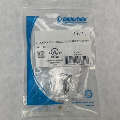 Lot of 5 C2G 03721 Multimedia  2-Port Wall Plate - White