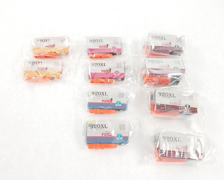 Fuzoo 2 Sets 920XL For OfficeJet 6000 6500 7000 7500 Plus 2 Black Cartridge