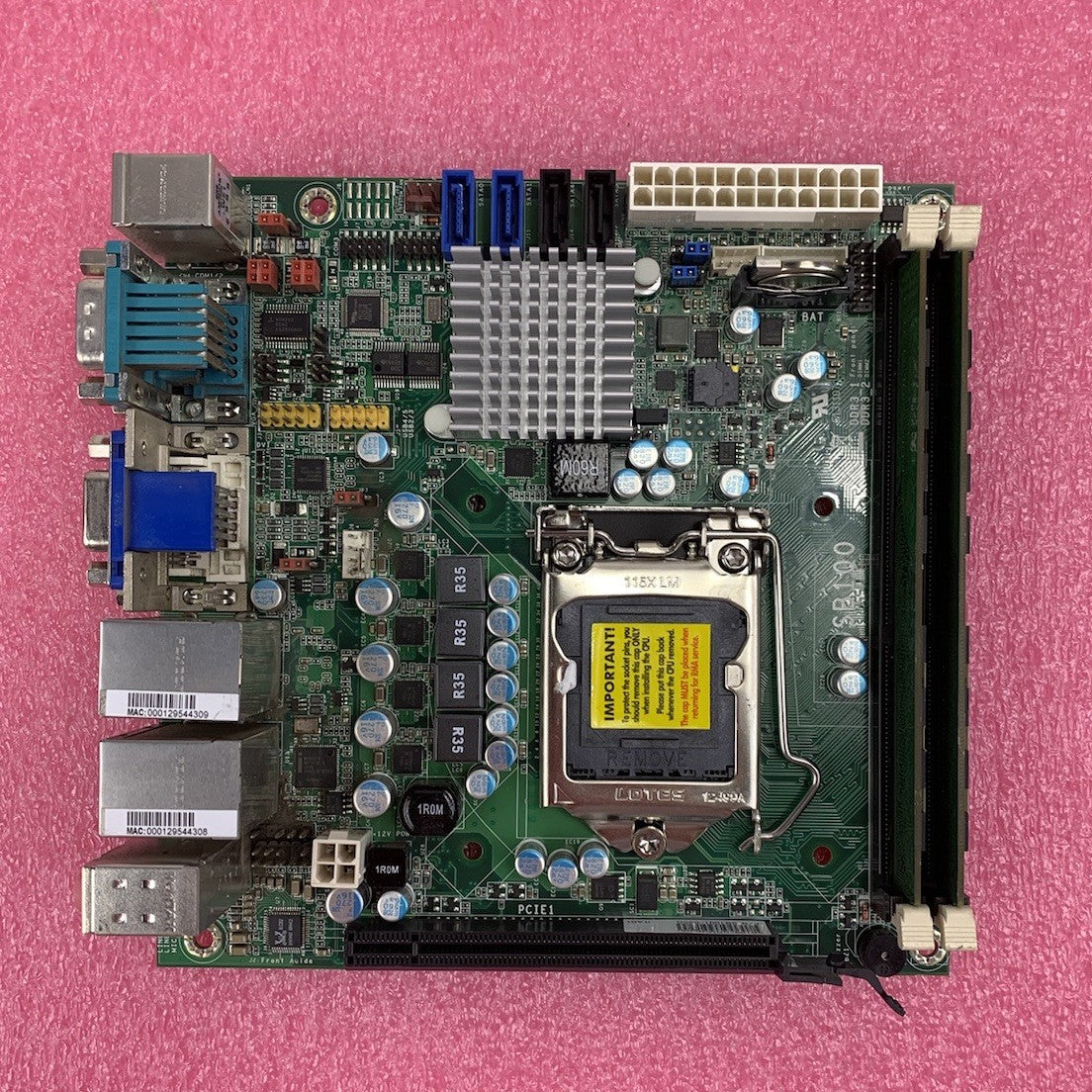 DFI SB100-NRM Motherboard No CPU 4GB RAM No Shield