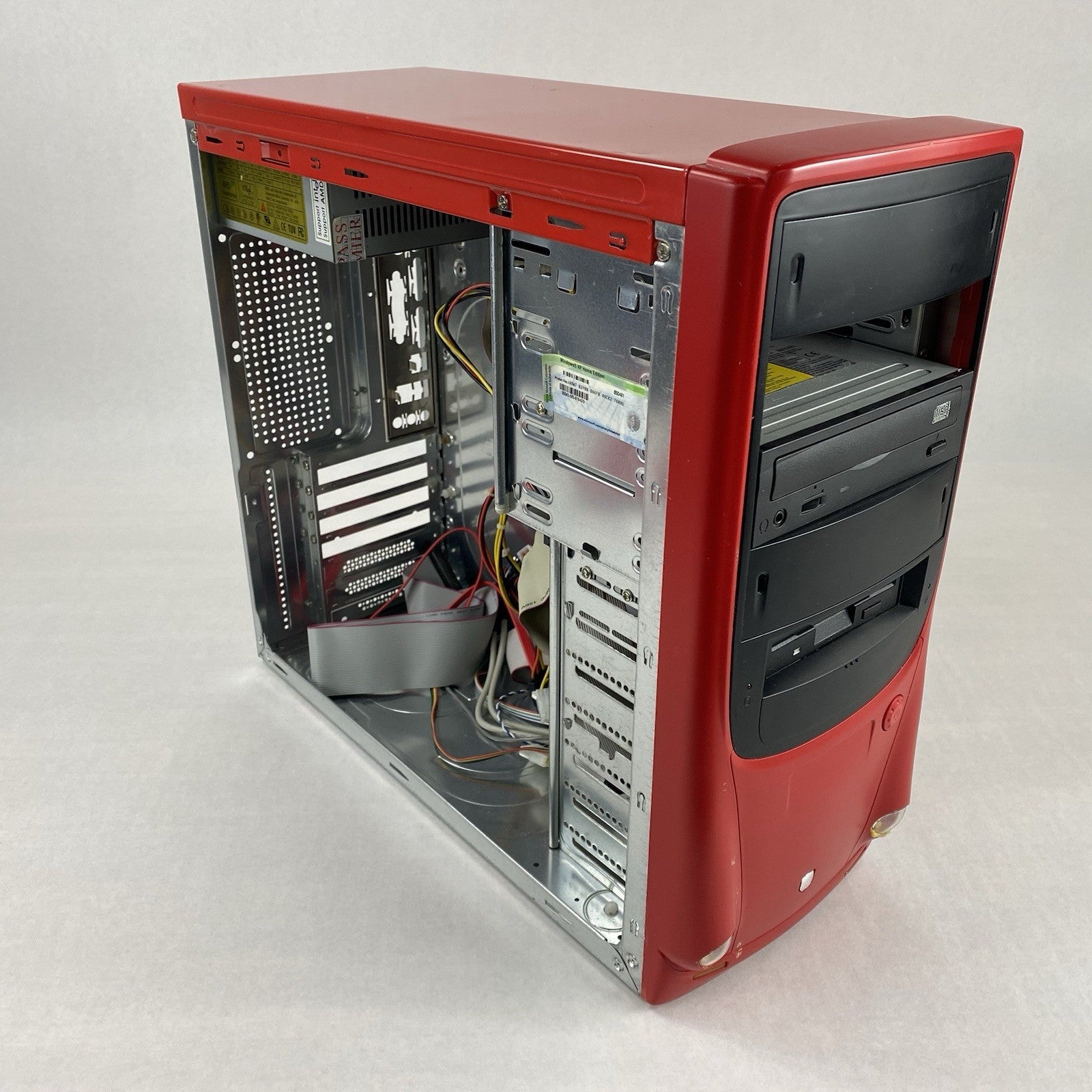 Unbranded Mid ATX Red Computer Case with 380W Power Supply