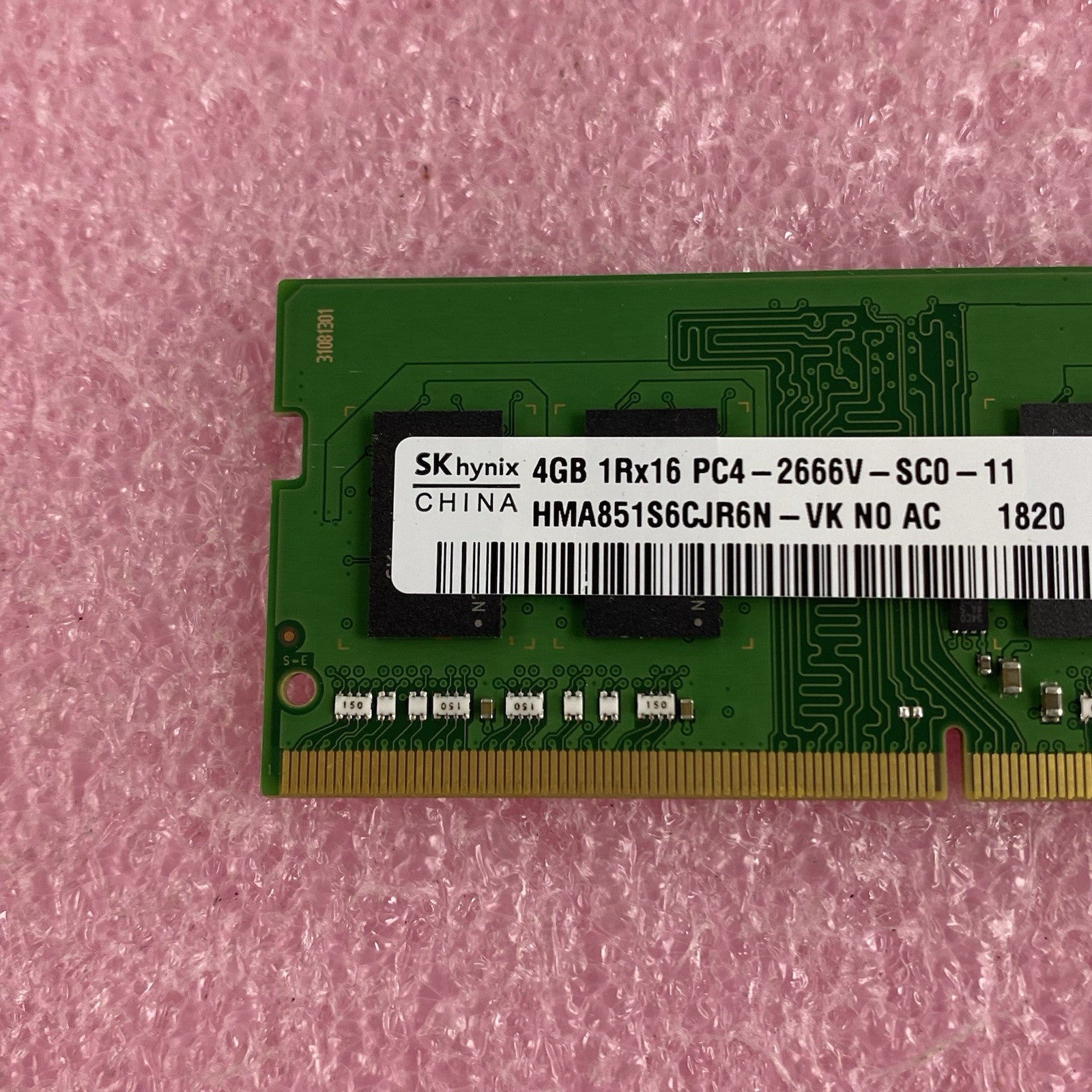 SK Hynix HMA851S6CJR6N-VK X2 4GB 1Rx16 PC4-2666V-SC0-11 Computer Ram Lot of 23