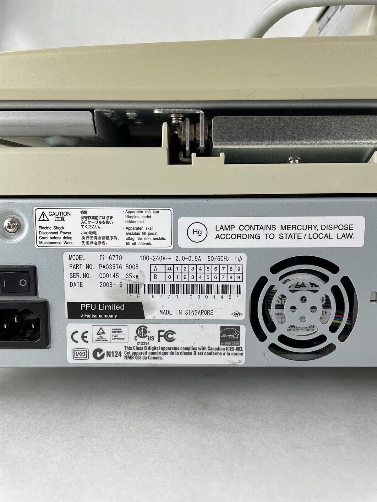 Fujitsu fi-6770 Flatbed Image Production Scanner