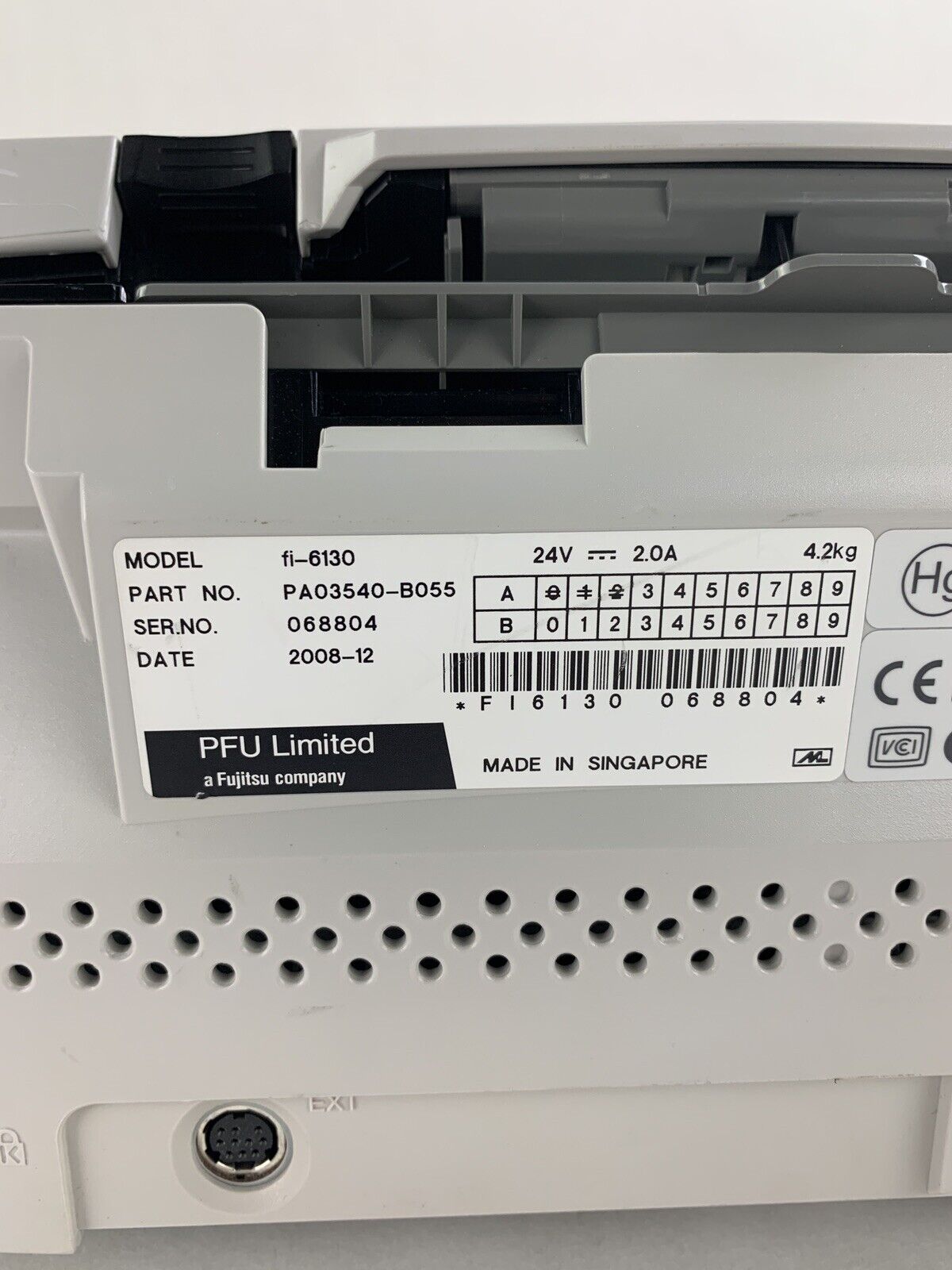 Fujitsu fi-6130 Desktop Printer and Scanner Bad Rollers Tested For Parts Repair