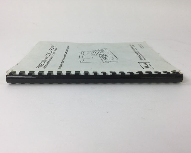 Medical Laboratory Operators Manual Addendum for Electra 900 and 900C