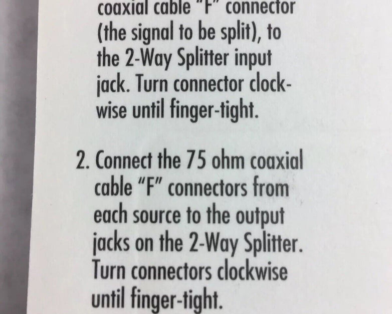DSS RCA 2 Way Splitter D2271 40-2050 MHz (Lot of 8)