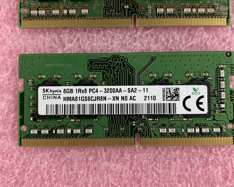 SK Hynix Micron Samsung  8 GB 1Rx8 PC4-3200AA Memory Module Mixed Lot of 6x