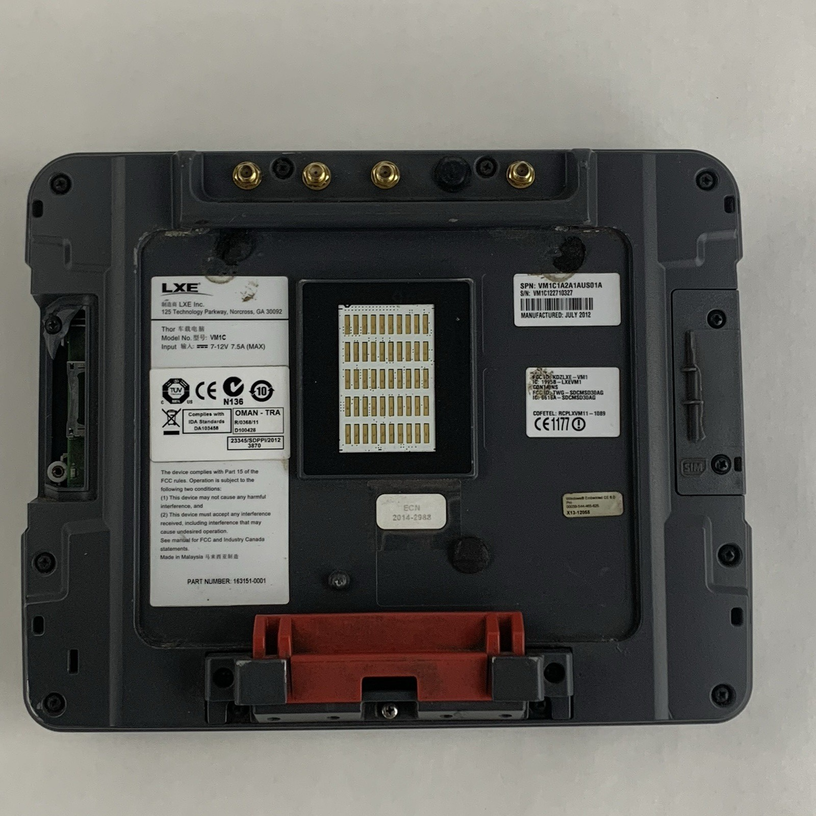 Honeywell Thor VM1C Computer Atom 2530 1 GB Ram No OS No Flash No Stylus No SSD6