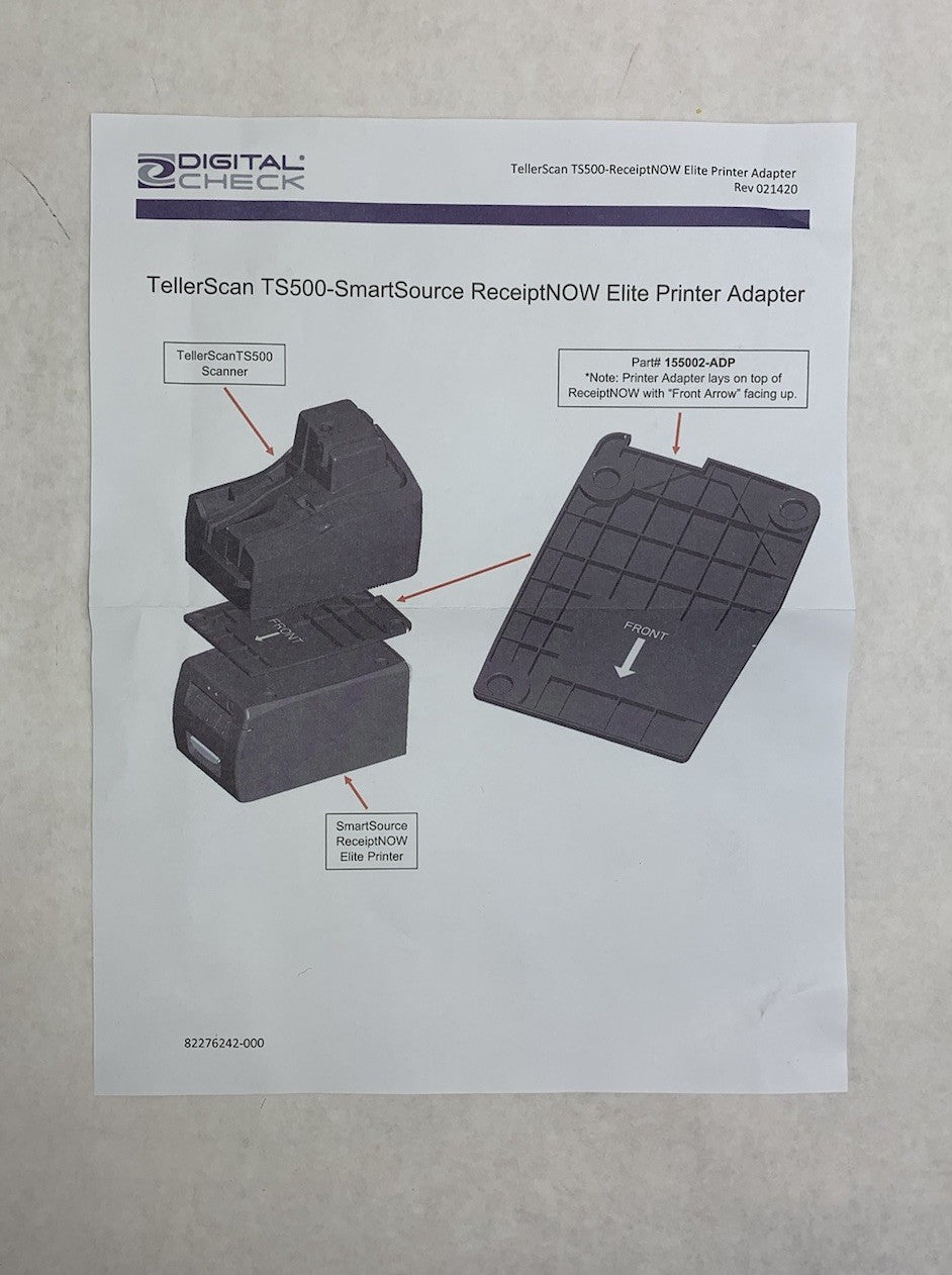 Digital Check 155002-ADP Bottom Plate for TellerScan TS500 Printer (Lot of 5)