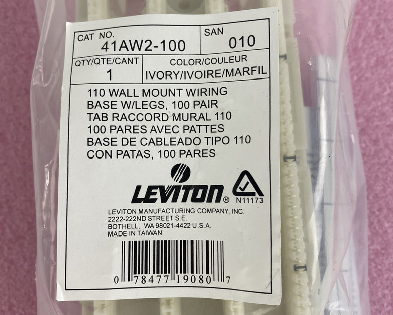 Leviton 41AW2-100 Wall Mount Wiring Base Lot of 2