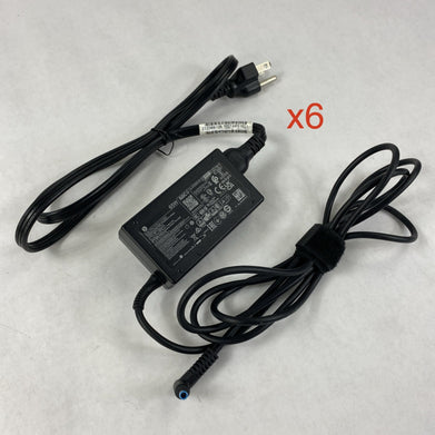 HP TPN-AA06 65W 19.5V 3.33A 4.5mm Laptop AC Adapter w/ Power Cord - Lot of 6