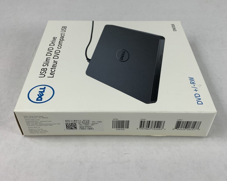 Dell DW316 USB Slim DVD Drive - Sealed