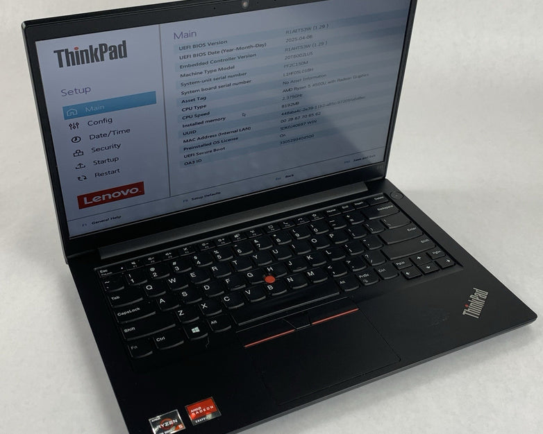 Lenovo ThinkPad E14 Gen 2 Ryzen 5 4500U 2.375 GHz 8 GB Ram No OS/SSD/AC/Dent Top