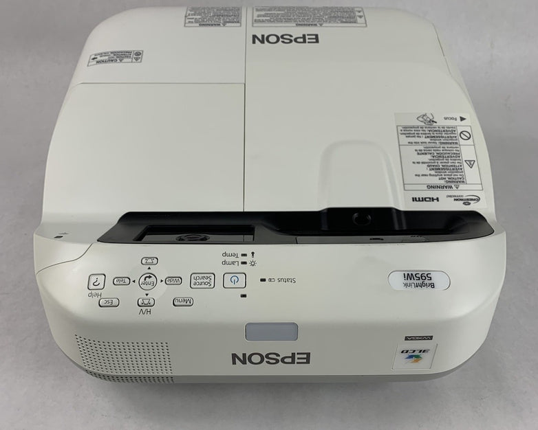 Epson H599A BrightLink 595Wi LCD Lamp Projector 541 Lamp Hours No Remote
