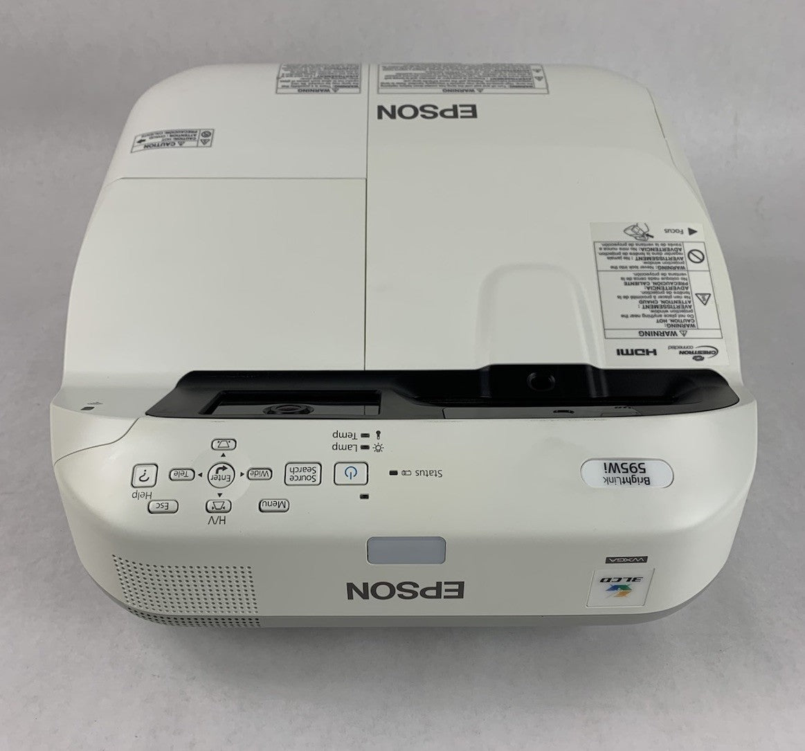 Epson H599A BrightLink 595Wi LCD Lamp Projector 541 Lamp Hours No Remote3