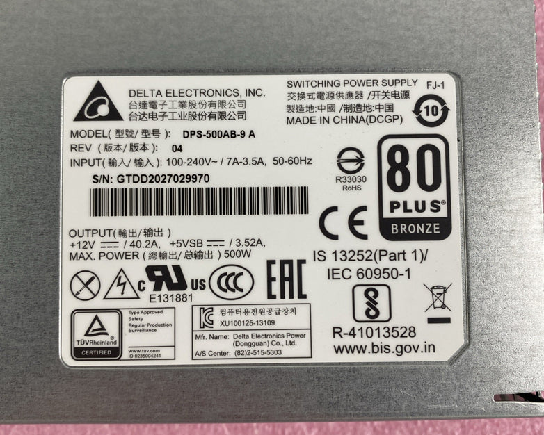 Delta Electronics DPS-500AB-9 A Switching power Supply Power Tested