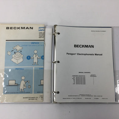 Beckman Paragon Electrophoresis Manual