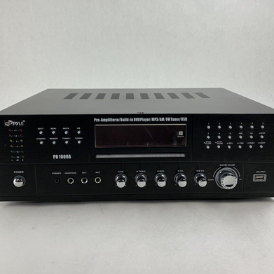 Pyle PD1000A Home and Office AMP Receiver Stereo Tested No Remote