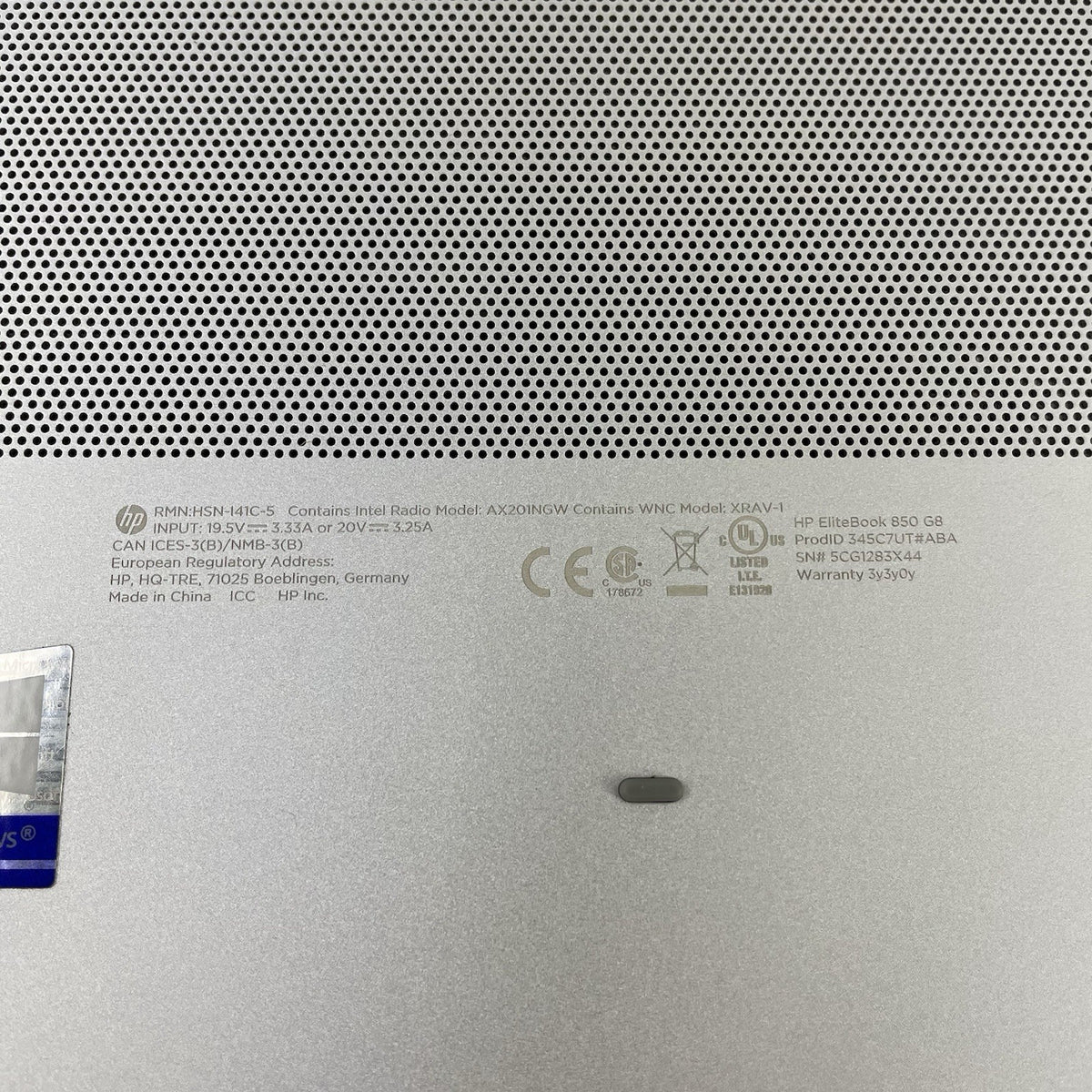 HP EliteBook 850 G8 15.6" i5-1145G7 2.60 GHz 8 GB RAM No SSD/OS/AC/Batt15